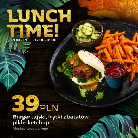 Lunch w King Kong Thai Food – tajski burger z batatami w promocji!