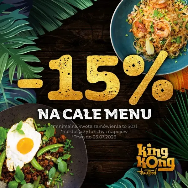 -15% rabatu na całe menu! zamów teraz.