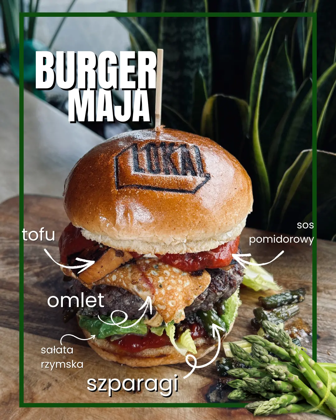 burger  ze szparagami