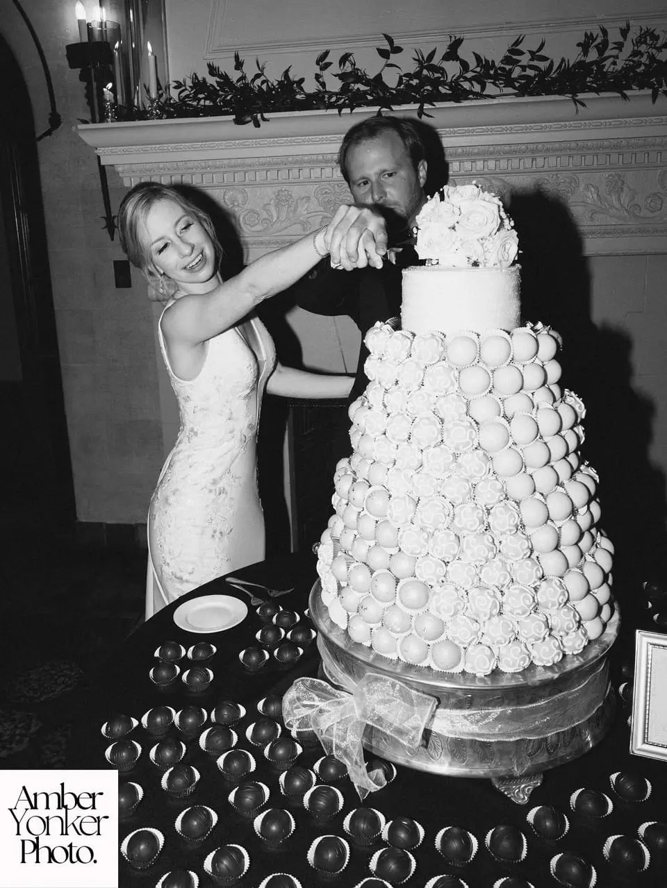 Wedding cake ball tower at the Powell Crosley