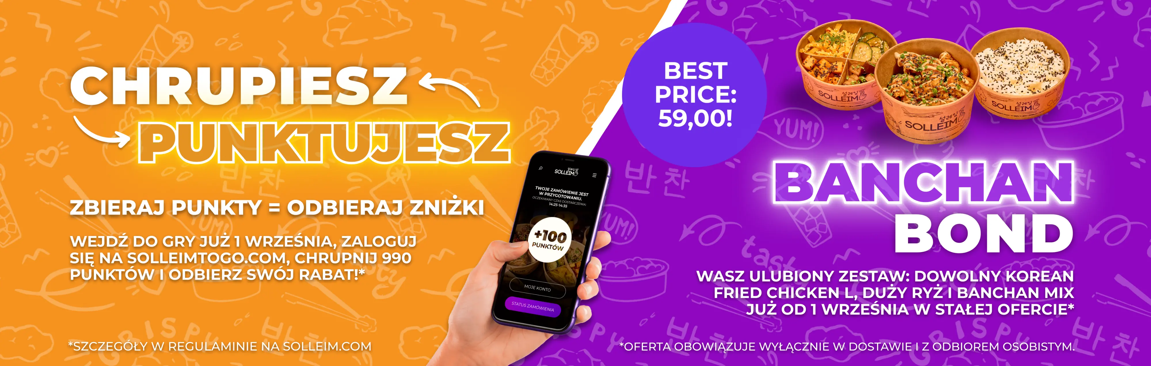 solleim baner program lojalnościowy "chrupiesz punktujesz"; zestaw banchan bond