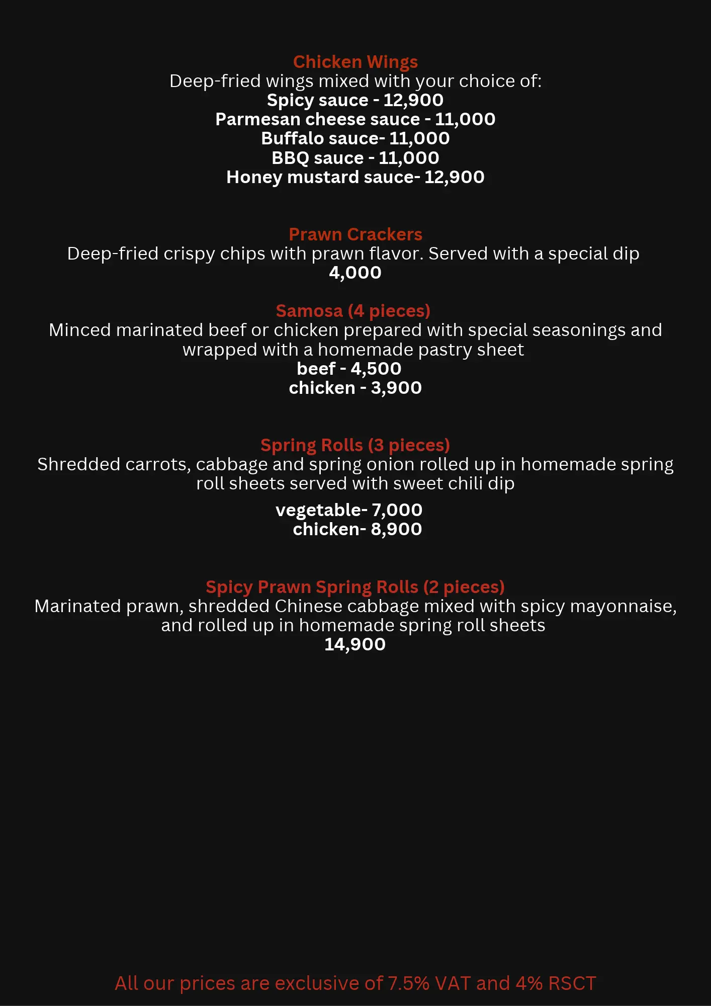Asia Town menu - Appetizers 3/3