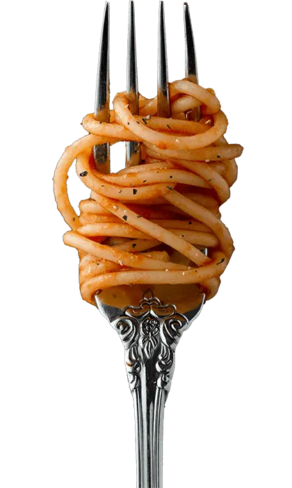 Spaghetti na widelcu - restauracja Włoski Ogród Michałowice przy Raszyńskiej 20