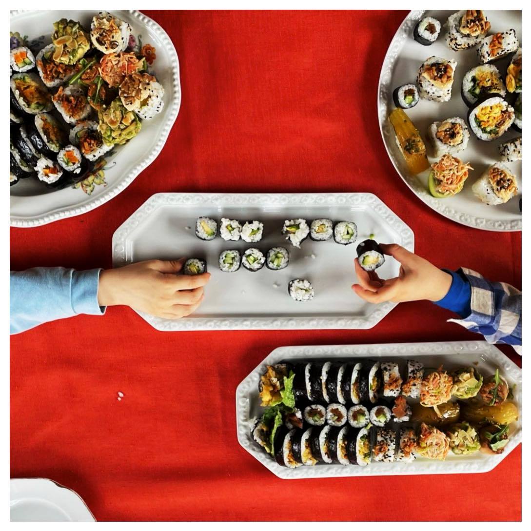 Wegetariańskie sushi: zestaw dla dzieci
